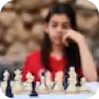 A women playing Chess